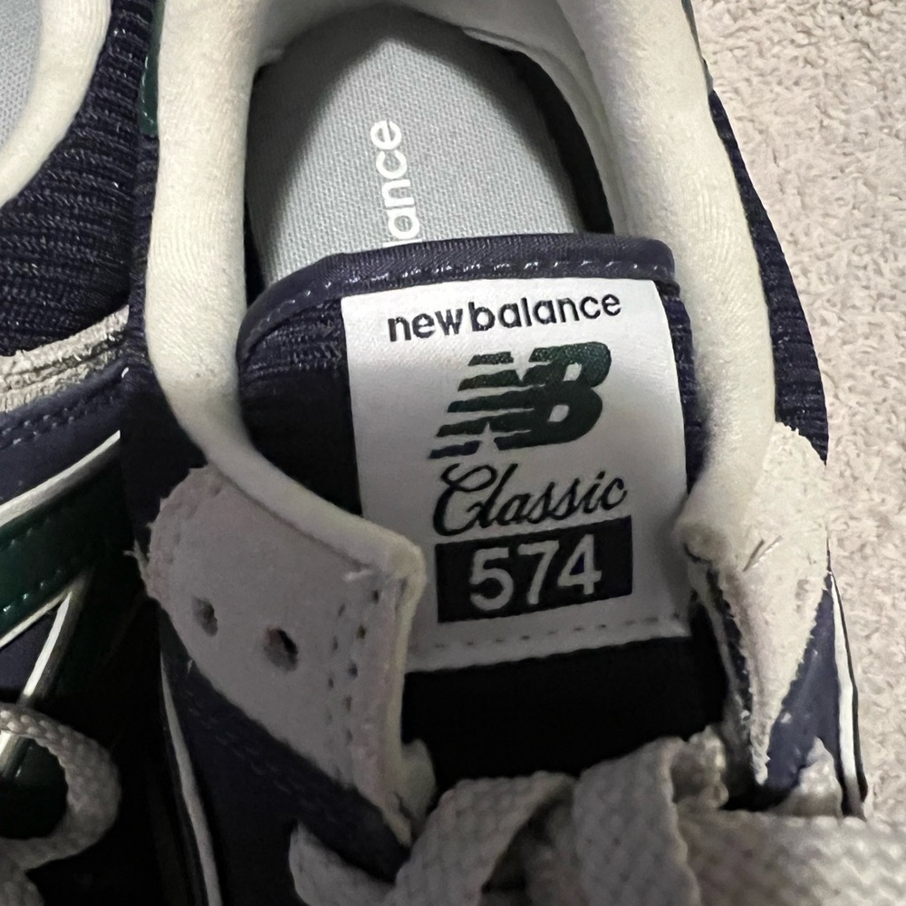 NEW Balance 574 Men's Blue and Green Sneakers - Picture 2 of 6